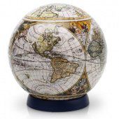 Объемный Пазл-шар Старинная карта мира 60 деталей 7,6 см